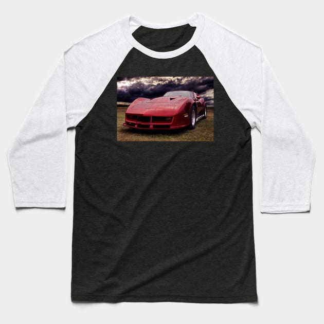 Stingray, Red Corvette Baseball T-Shirt by hottehue